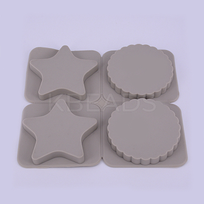 Star and Flat Round Silicone Pendant Molds DIY-WH0171-36-1