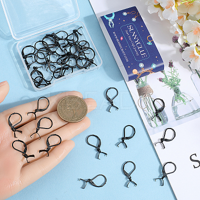 40Pcs 304 Stainless Steel Leverback Earring Findings STAS-SC0009-31EB-1