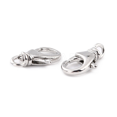 Brass Lobster Claw Clasps KK-D065-01P-1