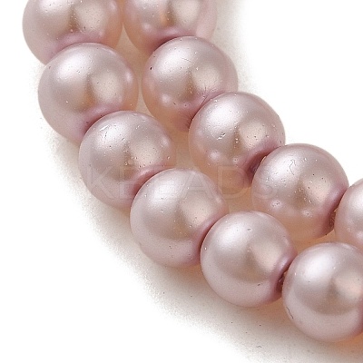 Baking Paint Pearlized Glass Pearl Round Bead Strands HY-Q003-6mm-47-01-1