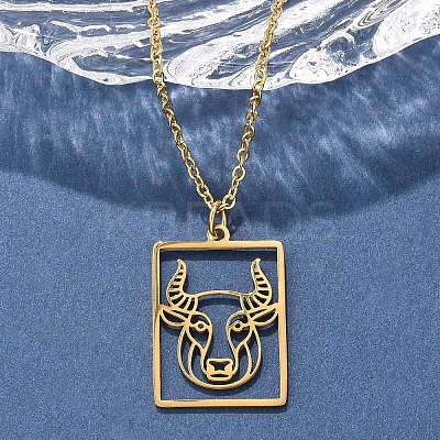 304 Stainless Steel Necklace LS-NJEW-D330-01G-02-1