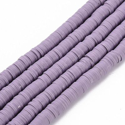 Handmade Polymer Clay Bead Strands CLAY-T002-6mm-58-1