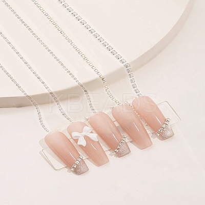 5Pcs 5 Styles Alloy Rhinestone Cup Chains Chains MRMJ-LP0004-12-1