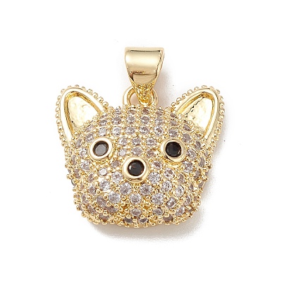 Brass Micro Pave Cubic Zirconia Pendants KK-M240-10F-1