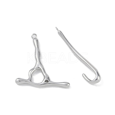 Brass Toggle Clasps KK-U020-05P-1