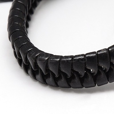 Trendy Unisex Casual Style Imitation Leather and Leather Bracelets X-BJEW-L302-01-1