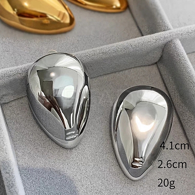 Teardrop Alloy Stud Earrings WG64463-29-1
