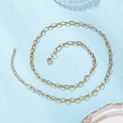 4MM 304 Stainless Steel Cable Chain Necklaces for Women NJEW-JN05597-1