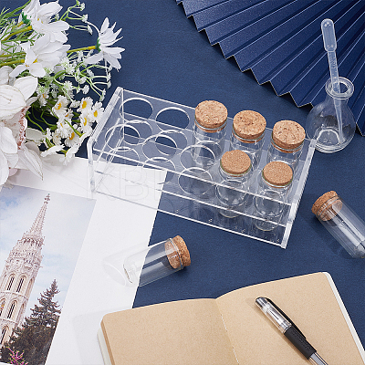10 Hole Glass Multi-Use Cylinder Tube Display Racks AJEW-WH0596-418C-1