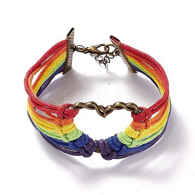 Rainbow Pride Bracelet LS-BJEW-F424-02-1