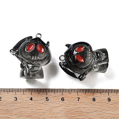 Halloween Theme Baking Paint Resin Pendants RESI-G103-01A-1