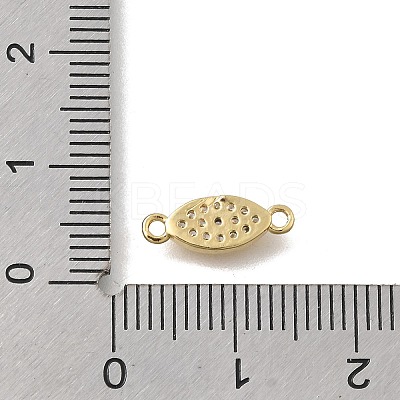 Brass Micro Pave Clear Cubic Zirconia Eye Connector Charms KK-D431-063G-1
