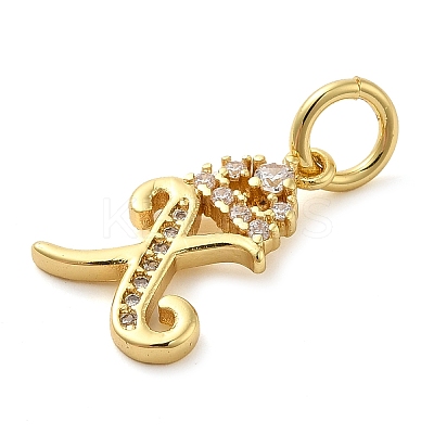 Brass Micro Pave Cubic Zirconia Pendants KK-M273-01G-X-1