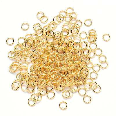 Brass Open Jump Rings KK-S358-001G-1