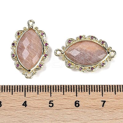 Natural Sunstone Faceted Horse Eye Links G-B126-02G-11-1