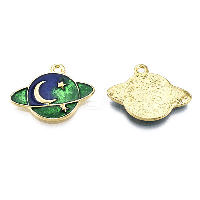 Alloy Enamel Pendants X-PALLOY-T075-70G-RS-1