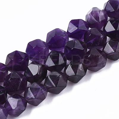 Natural Amethyst Beads Strands G-R448-10mm-07-1