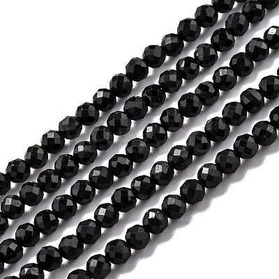 Natural Black Tourmaline Beads Strands G-H266-11A-1