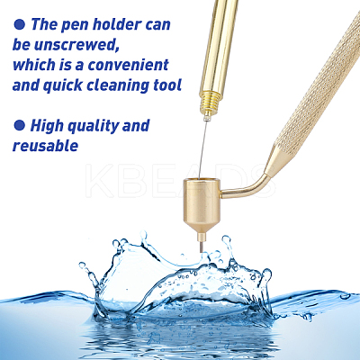 2Pcs 2 Style Aluminum Slanting Fine Line Paint Pen AJEW-AR0001-42-1