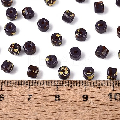 Opaque Picasso Glass Beads SEED-Q039-05A-A07-1