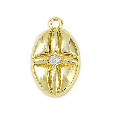 Brass Pave Clear Cubic Zirconia Pendants LS-KK-L238-27G-1