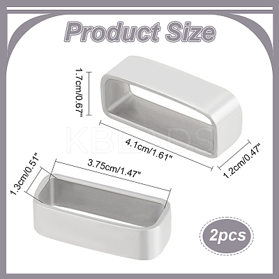Stainless Steel Loop Keepers STAS-WH0031-42-1