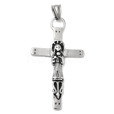 304 Stainless Steel Pendants STAS-D110-41BP-1