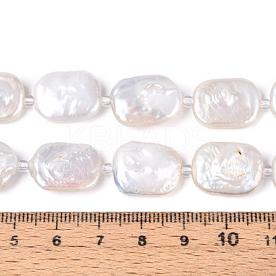 Natural Baroque Keshi Pearl Beads Strands PEAR-D07-03-1