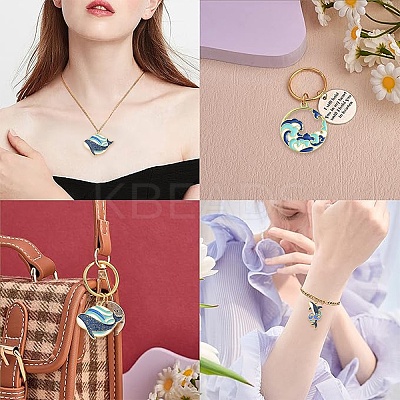30Pcs 3 Styles Eco-Friendly Alloy Enamel Pendants ENAM-YW0005-17-1