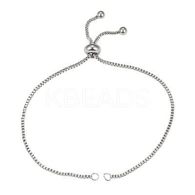 Tarnish Resistant Adjustable 304 Stainless Steel Slider Bracelets Making X-STAS-T050-031P-1