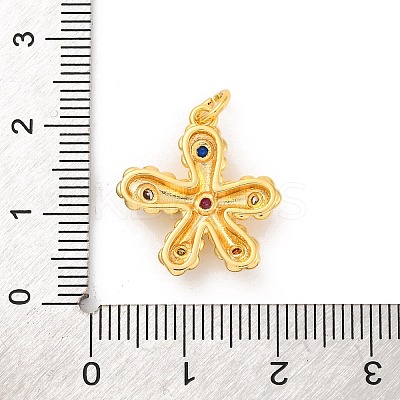 Brass Micro Pave Cubic Zirconia Pendants KK-U033-09G-02-1