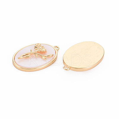 Brass Birth Floral Pendants KK-S364-286-1