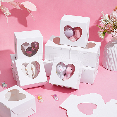 Square Kraft Paper Muffin Storage Gift Boxes CON-WH0095-95A-1