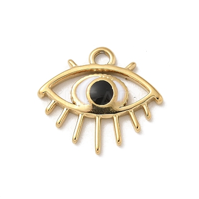 Ion Plating(IP) 304 Stainless Steel Enamel Charms STAS-G351-07G-01-1