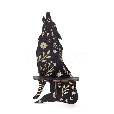 Black Hanging Wooden Crystal Display Shelf ODIS-G015-01C-1