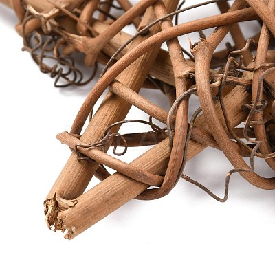 Star Shape Rattan Vine Wreath Garland Decoration DIY-B022-03B-1