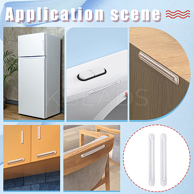 8Pcs Self-adhesive Silicone Anti-collision Strips SIL-GA0001-28-1