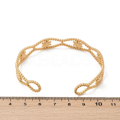 304 Stainless Steel Cuff Bangles for Women BJEW-U045-05G-1