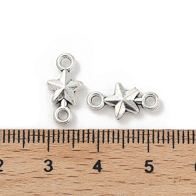 Tibetan Style Alloy Star Connector Charms TIBE-S324-21AS-1
