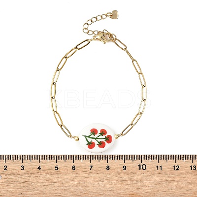 304 Stainless Steel Paperclip Chains Bracelets for Women BJEW-JB14191-1