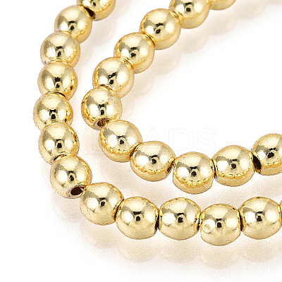 Electroplate Non-magnetic Synthetic Hematite Beads Strands G-L485-01C-G-1
