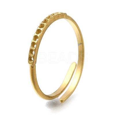 Ion Plating(IP) 304 Stainless Steel Adjustable Ring Components RJEW-U017-17G-1