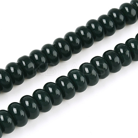 Opaque Spray Painted Glass Beads GLAA-ZX008-8mm-18X-1