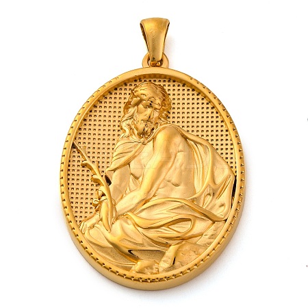 Religion Golden Tone 304 Stainless Steel Pendants STAS-K289-01G-07-1