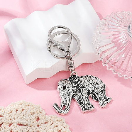 Alloy Rhinestone Keychain KEYC-YW00178-01-1