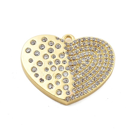 Brass Micro Pave Cubic Zirconia Pendant KK-L228-27G-1