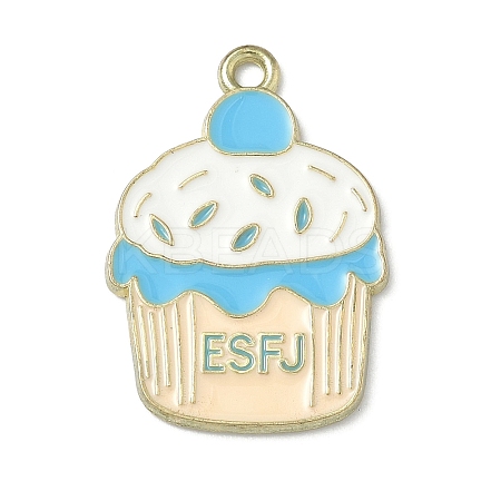 MBTI Theme Alloy Enamel Pendants ENAM-I083-01G-01-1
