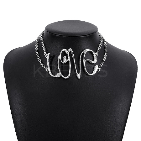 Punk Style Alloy Choker Necklaces for Women WGA180C-06-1