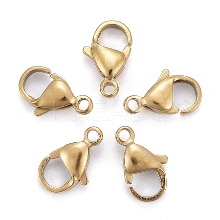 Ion Plating(IP) 304 Stainless Steel Lobster Claw Clasps LS-X-STAS-H353-D-02G-1