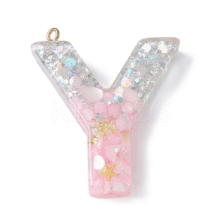 Resin Pendants RESI-B029-01P-Y-1